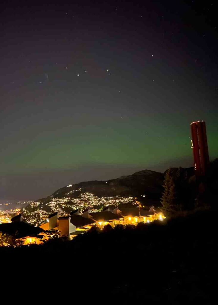 la aurora boreal en bergen