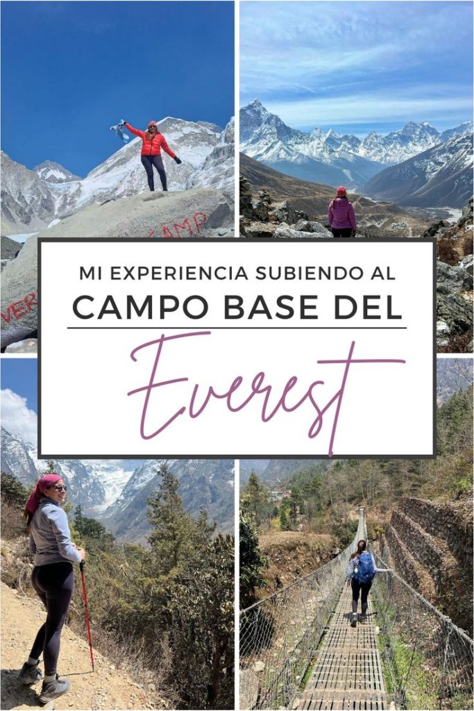 reseña del trekking al campo base del everest, pin para pinterest