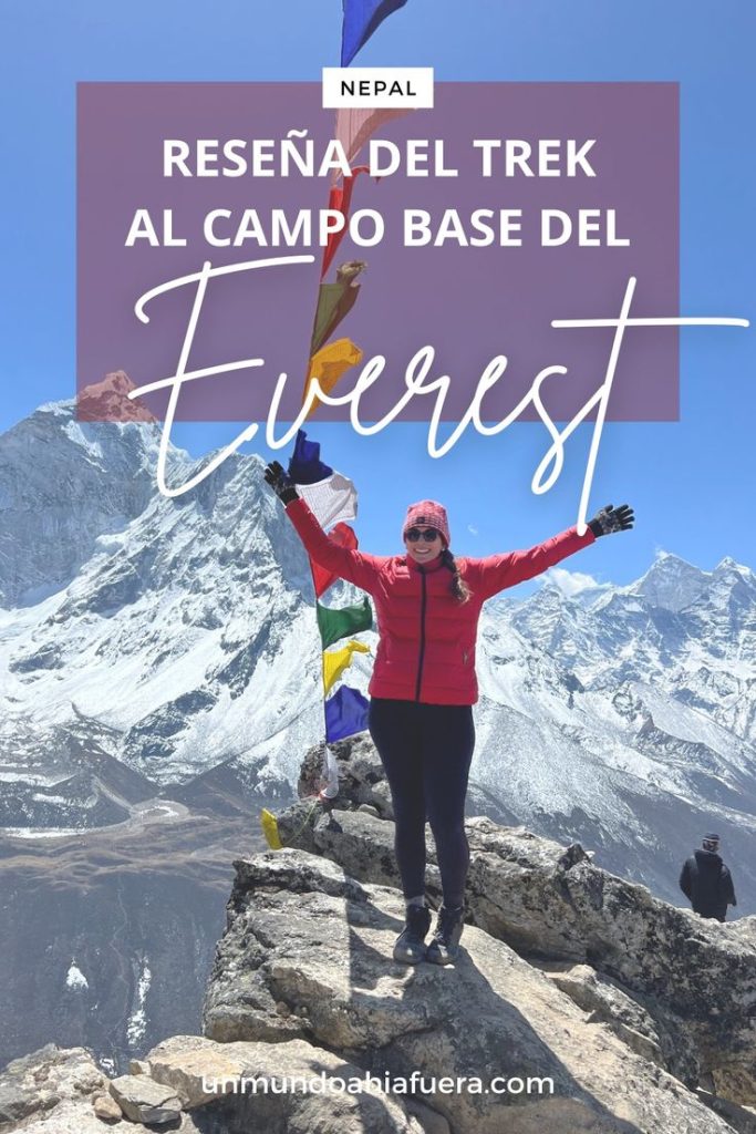 reseña del trekking al campo base del everest, pin para pinterest 2