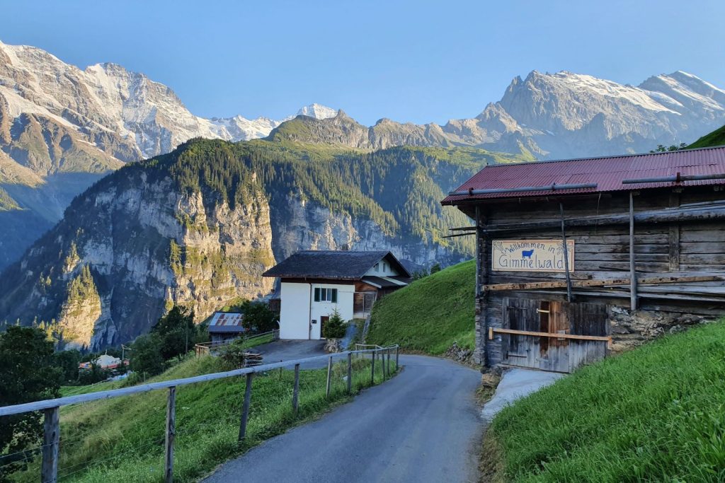 El pueblito de Gimmewald muy cerca de Lauterbrunnen