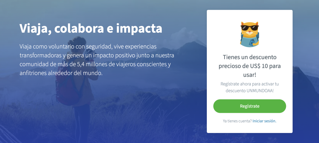 Cómo aplicar a voluntariados internacionales con Worldpackers código de descuento