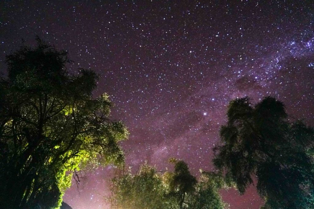 noche estrellada en el salkantay trek