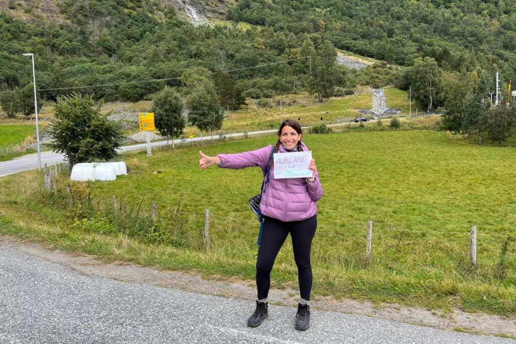 haciendo dedo de Flam a Aurland