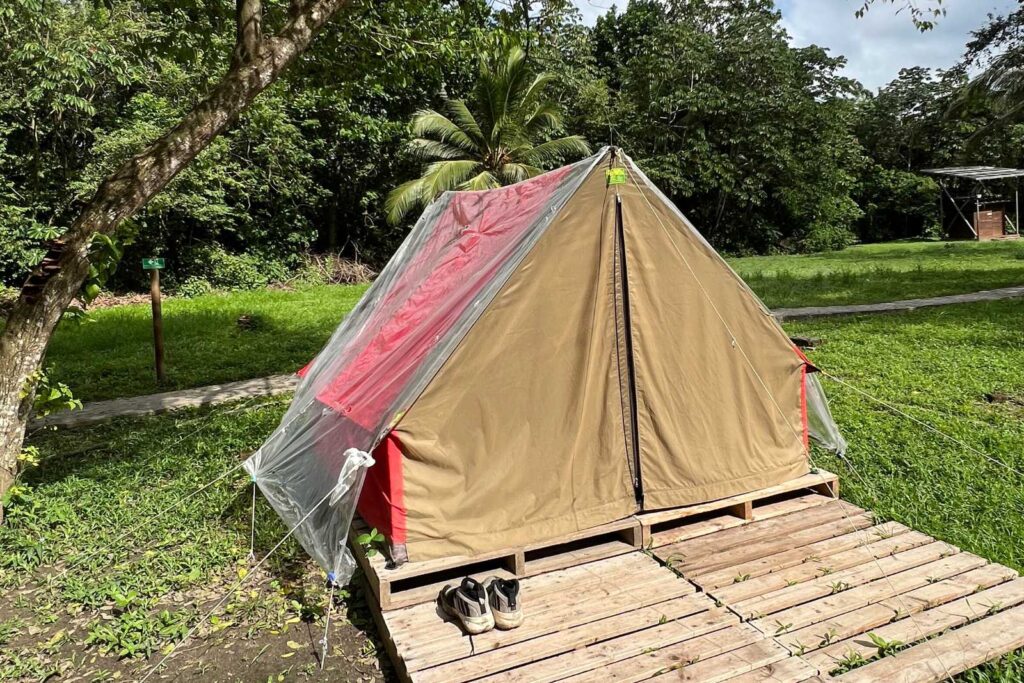 la carpa donde acampé en el tayrona