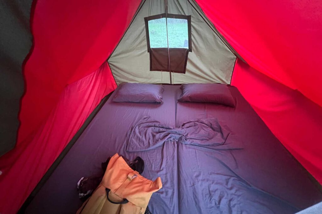 la carpa por dentro