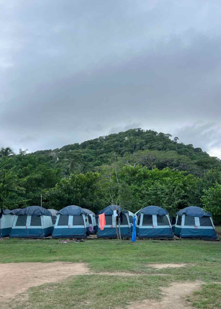 las carpas de cabo san juan donde acampar en el tayrona