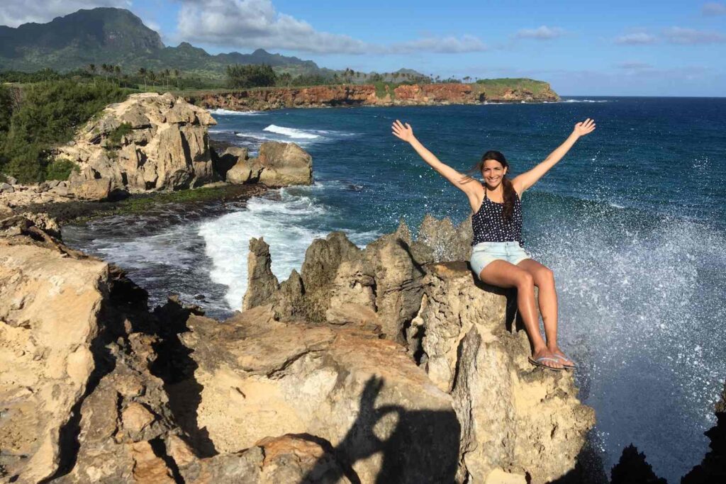 Un blowhole en Kauai, una isla increible que visitar en Hawaii