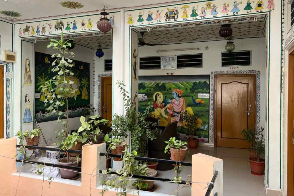 el hotel donde dormimos en Pushkar