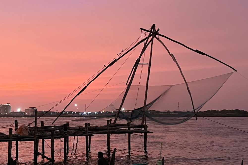Las redes chinas de pesca, un imperdible que ver en Kochi