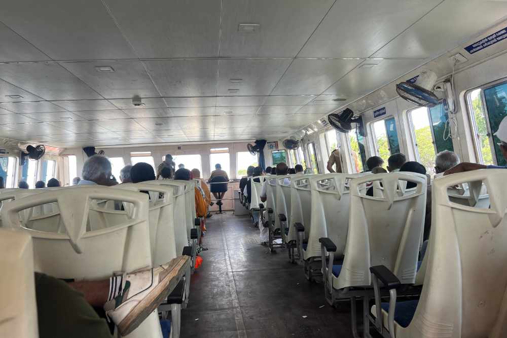 El ferry que cruza desde Fort Kochi a Ernakulam