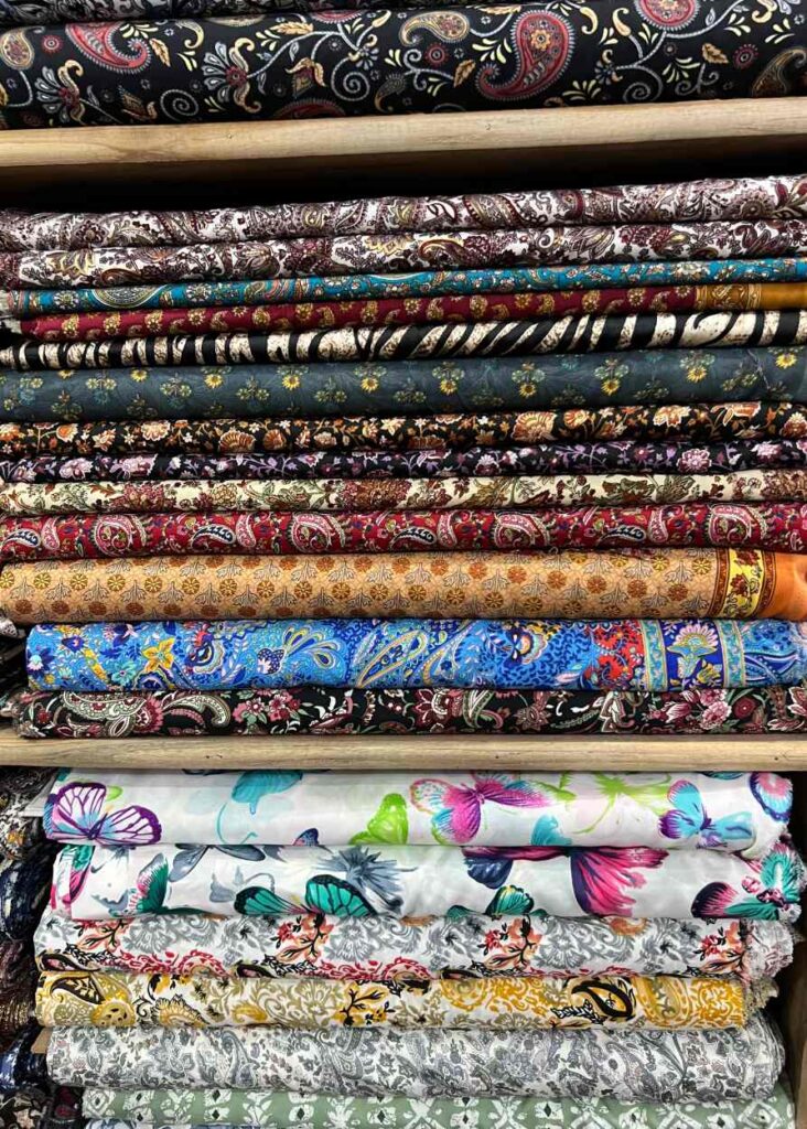 Textiles a la venta en India