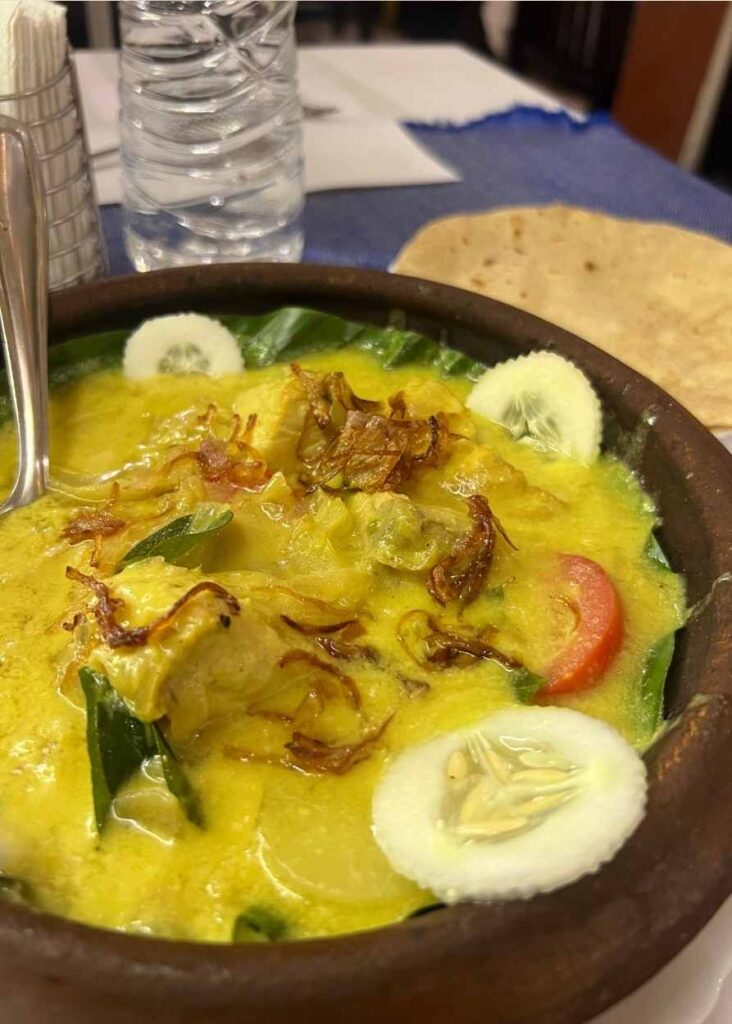 Curry de pescado de kerala en kochi