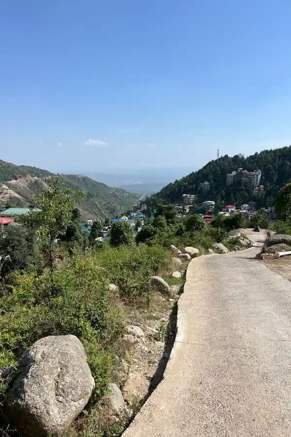 Uno de los caminos que unen Dharamkot con Bhagsu
